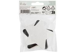 Canvas Nassau fine art ster en bloem 7,5cm magnetisch 4 stuks