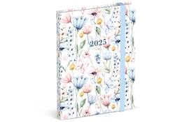 Agenda 2025 Lannoo Flowers watercolour aop 7dagen/2pagina's