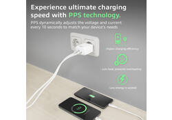 Oplader act 20w 2-poorts usb a+c wit