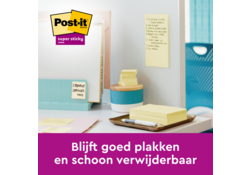 Memoblok 3M Post-it 654-SSCY Super Sticky 76x76mm geel voordeelpak