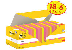 Memoblok 3M Post-it 654-COL 76x76mm kleur ass voordeelpak