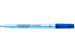 Viltstift Staedtler Lumocolor 305 non permanent correctable M blauw
