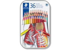 Kleurpotlood Staedtler 175 6kantig assorti blik à 36 kleuren