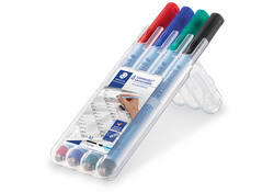 Viltstift Staedtler Lumocolor 305 non permanent correctable M set à 4 stuks