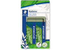 Gum Staedtler Eco 52680 65x23x10mm olijfgroen blister à 2 stuks
