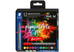 Brushpen Staedtler PigmentArts set à 12 kleuren