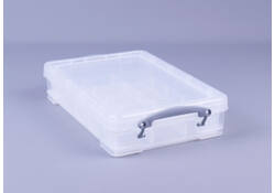 Opbergbox Really Useful 4 liter inclusief vakkenverdeler 395x255x88mm transparant wit