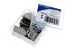 Hoekclips Westcott aluminium zilverkleurig doos à 100 stuks