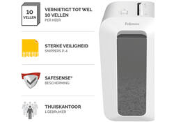 Papiervernietiger Fellowes Powershred LX65 snippers 4x40mm wit
