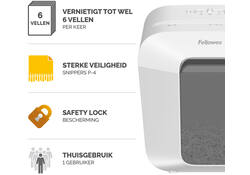 Papiervernietiger Fellowes Powershred LX25 snippers 4x37mm wit