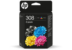 Inktcartridge HP 6L6S6UE 308 zwart + 3 kleuren