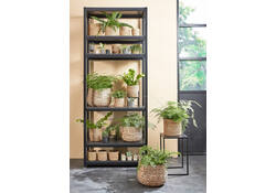 Plantenmand Mica Avalon zeegras rond lichbruin 31x30cm