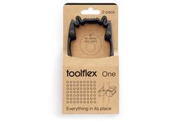 Wandhouder Toolflex One 2 klemmen met adapter ø 15/35 mm zwart