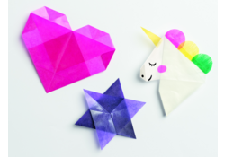 Origami papier Folia 20x20cm transparant 42gr 500 vel in 10 kleuren