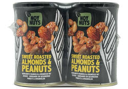 Pinda's NoyNuts gesuikerd en gebrand met amandelen blik 135 gram