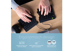 Toetsenbord R-Go Split Break QWERTY WL zwart