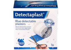 Waterafstotende blauwe pleister Detectaplast 6cmx5m