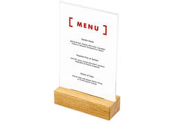 Menukaarthouder IEZZY tafeldisplay A6 hout