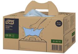 Reinigingsdoek Tork Cleaning W7 Handy Box 210 doeken blauw 510272
