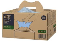 Reinigingsdoek Tork Heavy-Duty W7 Handy Box 180 doeken blauw 530272