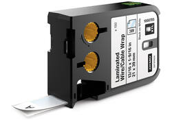 Labeltape Dymo XTL kabelwikkel 21mm zwart op wit