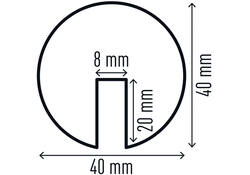 Beschermingsprofiel Durable E8R hoek 1m geel zwart