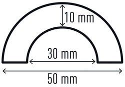 Beschermingsprofiel Durable P30 buis 1m geel zwart