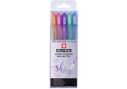 Gelschrijver Sakura Gelly Roll Silver Shadow set à 5 kleuren