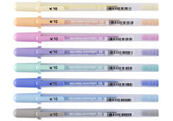 Gelschrijver Sakura Gelly Roll Moonlight 10 pastel set à 8 kleuren