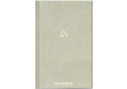 Notitieboek Aurora A5 lijn 192 pagina's 80g linnen grijs