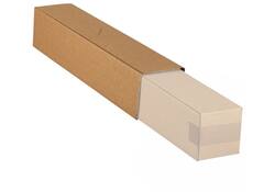 Vierkante koker IEZZY 750x126x126mm bruin deksel