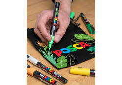 Verfstift Posca Sticker Graffiti assorti metalen koffer à 20 stuks