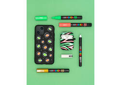 Verfstift Posca Sticker Graffiti assorti metalen koffer à 20 stuks