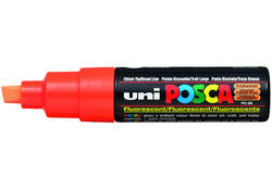 Verfstift Posca PC8K breed schuin fluor oranje