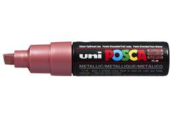 Verfstift Posca PC8K breed schuin metallic rood