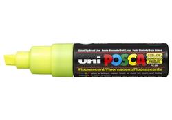 Verfstift Posca PC8K breed schuin fluor geel