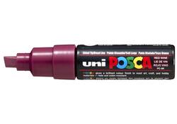 Verfstift Posca PC8K breed schuin wijnrood