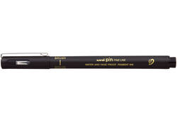 Fineliner Uni-ball Pin brush EF zwart