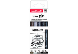 Fineliner Uni-ball Pin Musthave Handlettering set à 5 stuks assorti