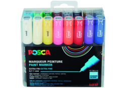 Verfstift Posca PC1MC extra fijn assorti set à 16 stuks
