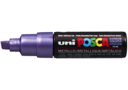 Verfstift Posca PC8K breed schuin metallic paars