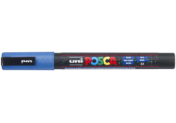 Verfstift Posca PC3M fijn glitter donkerblauw