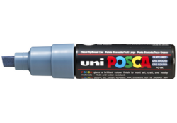 Verfstift Posca PC8K breed schuin leisteengrijs
