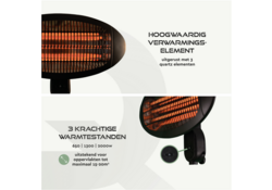 Terrasverwarmer BRASQ PHW100 hangend elektrisch
