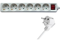 Stekkerdoos BRASQ 6 voudig 1.4 meter wit