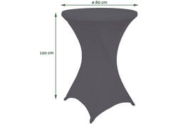 Tafelrok BRASQ voor statafel 80cm antraciet