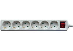 Stekkerdoos BRASQ 6 voudig 3 meter wit