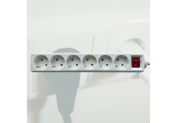 Stekkerdoos BRASQ 6 voudig 3 meter wit
