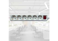 Stekkerdoos BRASQ 6 voudig 3 meter wit