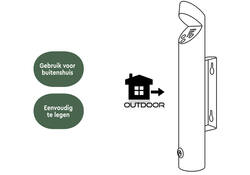 Asbak BRASQ wand AT200 RVS